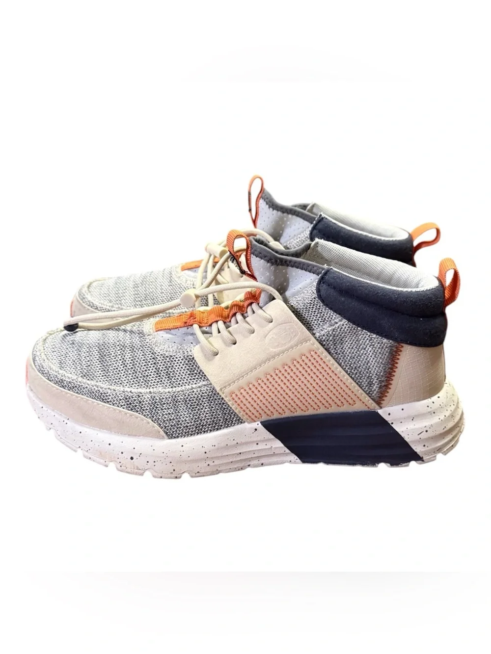 Hey Dude Sirocco Mid Trail Sneaker Mens Sz 7 Womens Sz 8.5/9 Gray Orange Mid Top - Picture 3 of 8